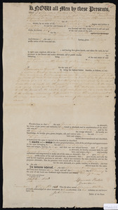 Deed of property in Orleans sold to Lewis Doane of Orleans by Sparrow Horton of Orleans