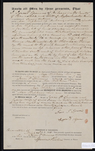 Deed of property in Orleans sold to Asa Hopkins of Orleans by Isaac P. Sparrow of Orleans