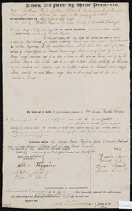 Deed of property in Orleans sold to Franklin Hopkins of Orleans by Amasa Taylor, Rebeccah Taylor, David Conwell, and Almina Conwell of Orleans; Provincetown