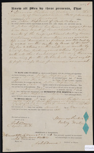 Deed of property in Orleans sold to John Hopkins of Orleans by Sparrow Horton and Betsey Horton of Orleans