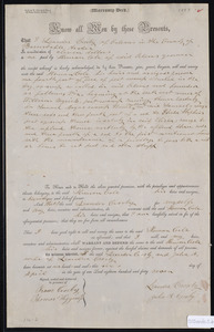 Deed of property in Orleans sold to Sherman Cole of Orleans by Leander Crosby and Julie A. Crosby of Orleans