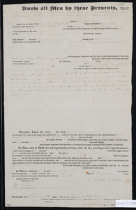 Deed of property in Orleans sold to Franklin Hopkins of Orleans by Sarah Hopkins of Orleans