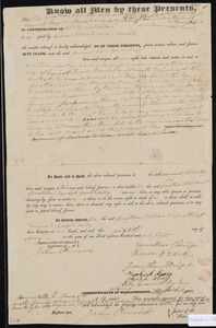 Deed of property in Orleans sold to Samuel Eldredge of Harwich by Jonathan Eldredge, William Eldredge, Jonathan Eldredge Jr. Hezekiah Rogers, Joseph Crowell, Sally Crowell, and Hezekiah Ryan of Harwich, Fair Haven