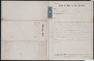 Deed of property in Orleans sold to Asa Hopkins of Orleans by Mary Hopkins and Thankful Hopkins of Orleans