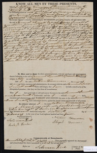 Deed of property in Provincetown sold to Samuel Small Jr. and Isaac Small 3rd of Provincetown by Nathan Freeman of Provincetown