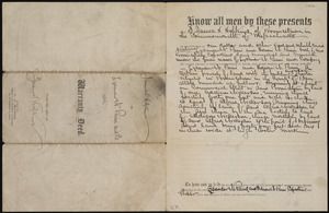 Deed of property in Provincetown sold to Lysander B. Pani (also Paine), Edwin B. Pani (Paine?), and Lysander B. Paine and Company of Provincetown by James H. Hopkins of Provincetown