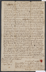 Deed of property in Sandwich sold to John Parsivell by Samuel Crocker and Noah Crocker of Sandwich