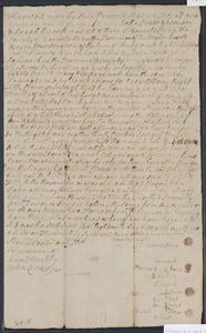 Deed of property in Sandwich sold to John Parsivell by Hope Davis, Hannah Davis, John Jones, and Sarah Jones of Sandwich