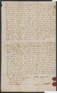 Deed of property in Sandwich sold to John Parsivell by John Crowel of Sandwich