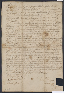 Deed of property in Sandwich sold to Rmember Jones by John Jones of Sandwich