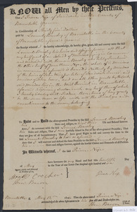 Deed of property in Sandwich sold to Lemuel Bursley by Prince Nye of Sandwich