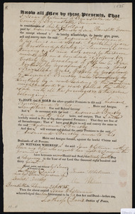 Deed of property in Sandwich sold to Ausmond Bursley by Isaac Whitman of Sandwich