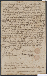 Deed of property in Truro sold to Joshua Rich of Truro by Thomas Dyer of Truro