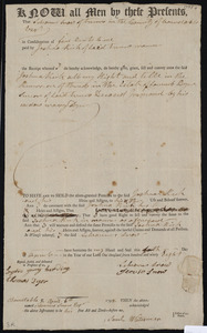 Deed of property in Truro sold to Joshua Rich of Truro by Silvannus Snow of Truro