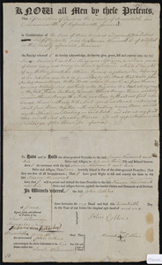 Deed of property in Truro sold to Simon Newcomb 3rd of Wellfleet by John Collins of Truro