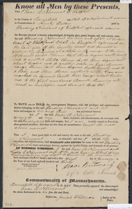 Deed of property in Wellfleet sold to Harding Newcomb of Wellfleet by Isaac B. Newcomb of Wellfleet