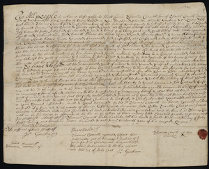 Deed of property in Yarmouth sold to Daniel Bacon of Yarmouth by Thomas Crowell of Yarmouth