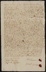 Deed of property in Barnstable sold to Samuel Freeman and Thomas Freeman of Barnstable by Ebenezer Rogers and Ebenezer Rogers Jr. of Barnstable