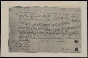 Deed of property in Eastham sold to John Sparrow of Eastham by Richard Sparrow of Eastham