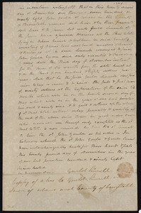 Deed of property in Barnstable sold to Ezikel Chase of Harwich by John Gould of Barnstable