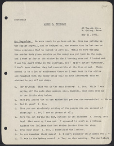 Herbert Brutus Ehrmann Papers, 1906-1970. Sacco-Vanzetti. Fred H. Moore: papers. Box 13, Folder 13, Harvard Law School Library, Historical & Special Collections