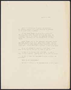 Herbert Brutus Ehrmann Papers, 1906-1970. Sacco-Vanzetti. Notes on persons interviewed, 1925-1927. Box 13, Folder 21, Harvard Law School Library, Historical & Special Collections