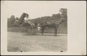 Horse and Carriage with People