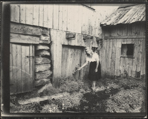 Young Woman by Barn