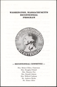 Washington MA Bicentennial Program