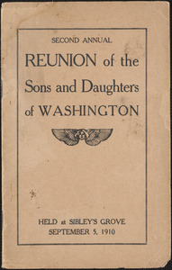 1910 Sons and Daughters of Washington Program
