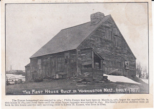 First House Built in Washington Mass Built 1767