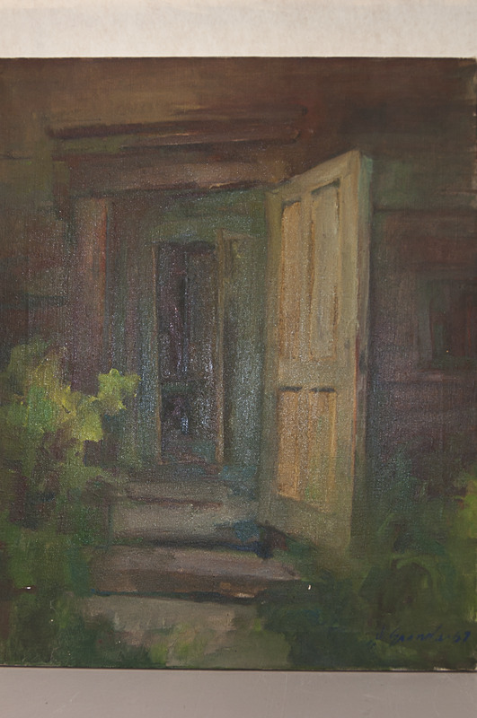 Painting of Schoolhouse Doorway