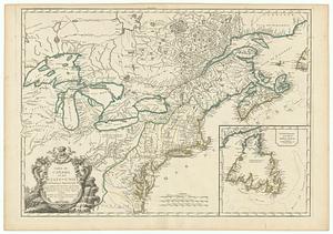 Carte du Canada et des Etats-Unis de l'Amerique Septentrionale