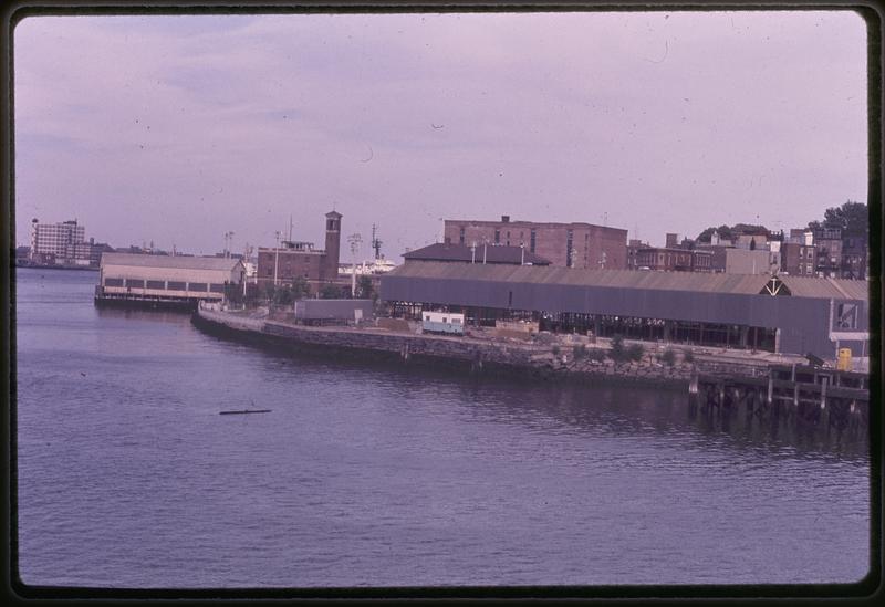 North End shoreline from the Charles River Bridge Boston North End