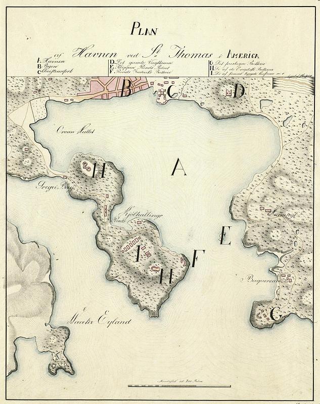 Plan af Havnen ved St. Thomas i America