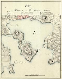 Plan af Havnen ved St. Thomas i America