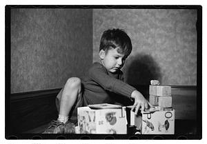 Boy playing with toys