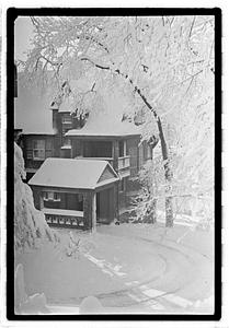 Snow covered building
