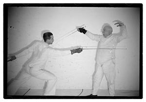 Danguy fencing master, also Gordon Muir, also Chamberlain