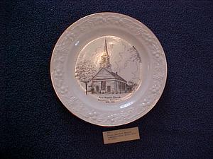 Decorative plate with a church design