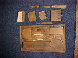 Box of wooden tools