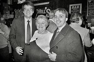 School committee woman Marilyn Portnoy time at Bohills with Rep. Nick Paleologos and Alderman Troisi