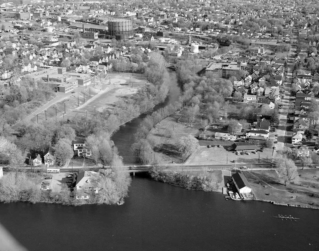 Looking along Pawtucket Canal from Merrimack River