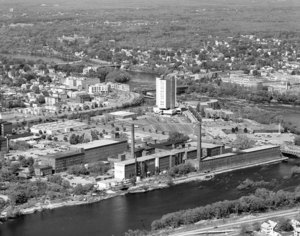 Looking across bunt from Lawrence Manufacturing