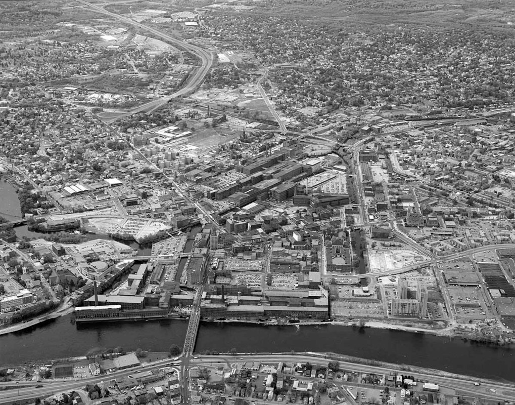 Big view of Lowell looking south from Centralville over downtown Lowell and beyond