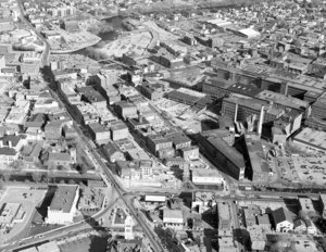 Downtown close up, Merrimack Street crossing with Dutton