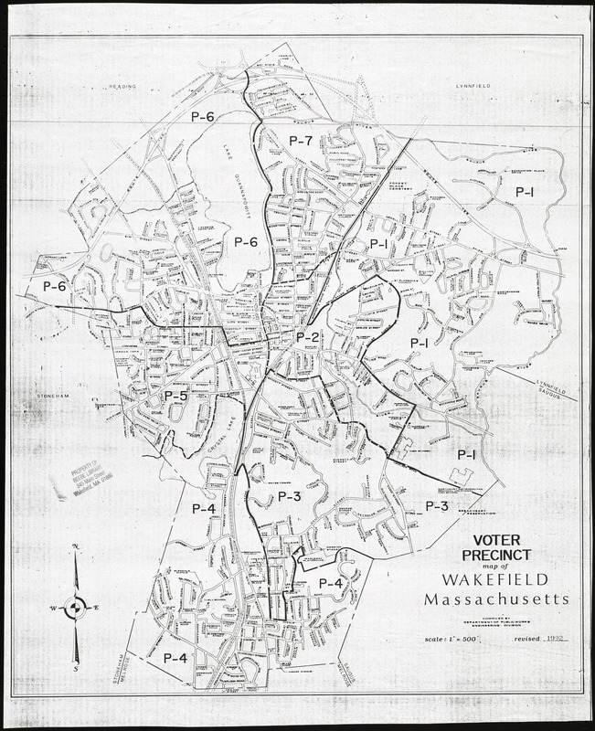 Voter precinct map of Wakefield, Massachusetts