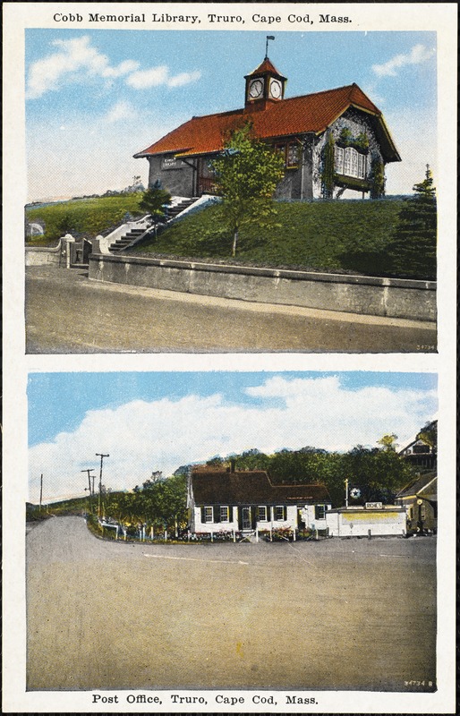 Cobb Memorial Library, Truro, Cape Cod, Mass. Post office, Truro, Cape Cod, Mass.