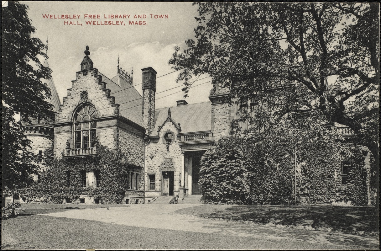 Wellesley Free Library and town hall, Wellesley, Mass.