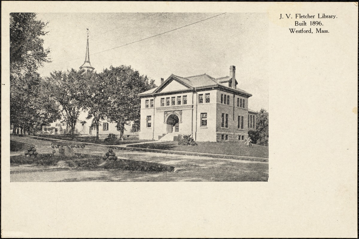 J. V. Fletcher Library. Built 1896. Westford, Mass. Digital Commonwealth